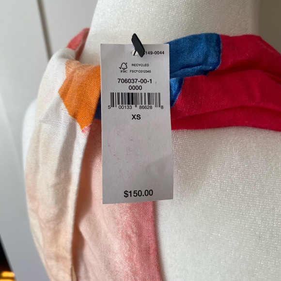 BANANA REPUBLIC NWT LINEN-BLEND TWIST-BACK MIDI DRESS - XS - Picture 11 of 13